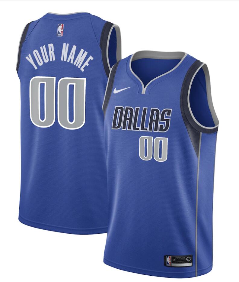 Mens Dallas Mavericks Custom Nike Icon Swingman Blue Jersey