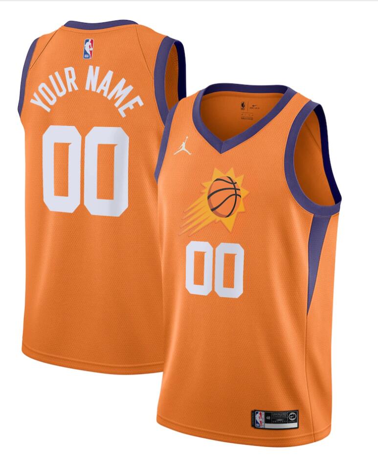 Mens Phoenix Suns Custom 2021 Orange Jordan Statement Edition Jersey