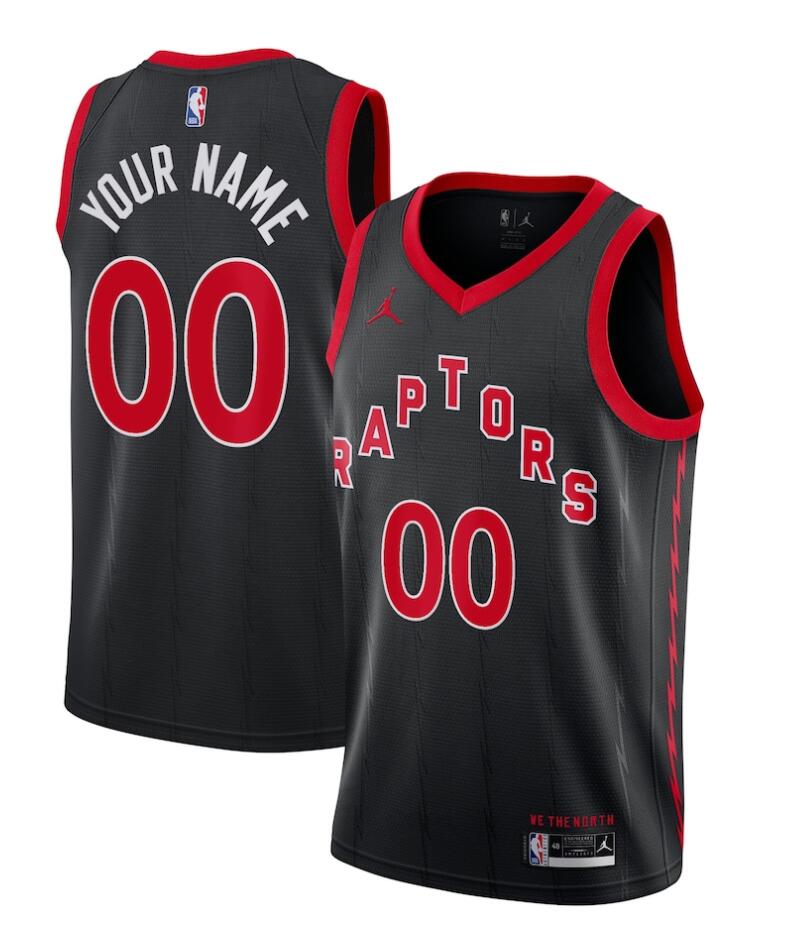 Mens Youth Toronto Raptors Custom Black 2021 Statement Edition Jersey