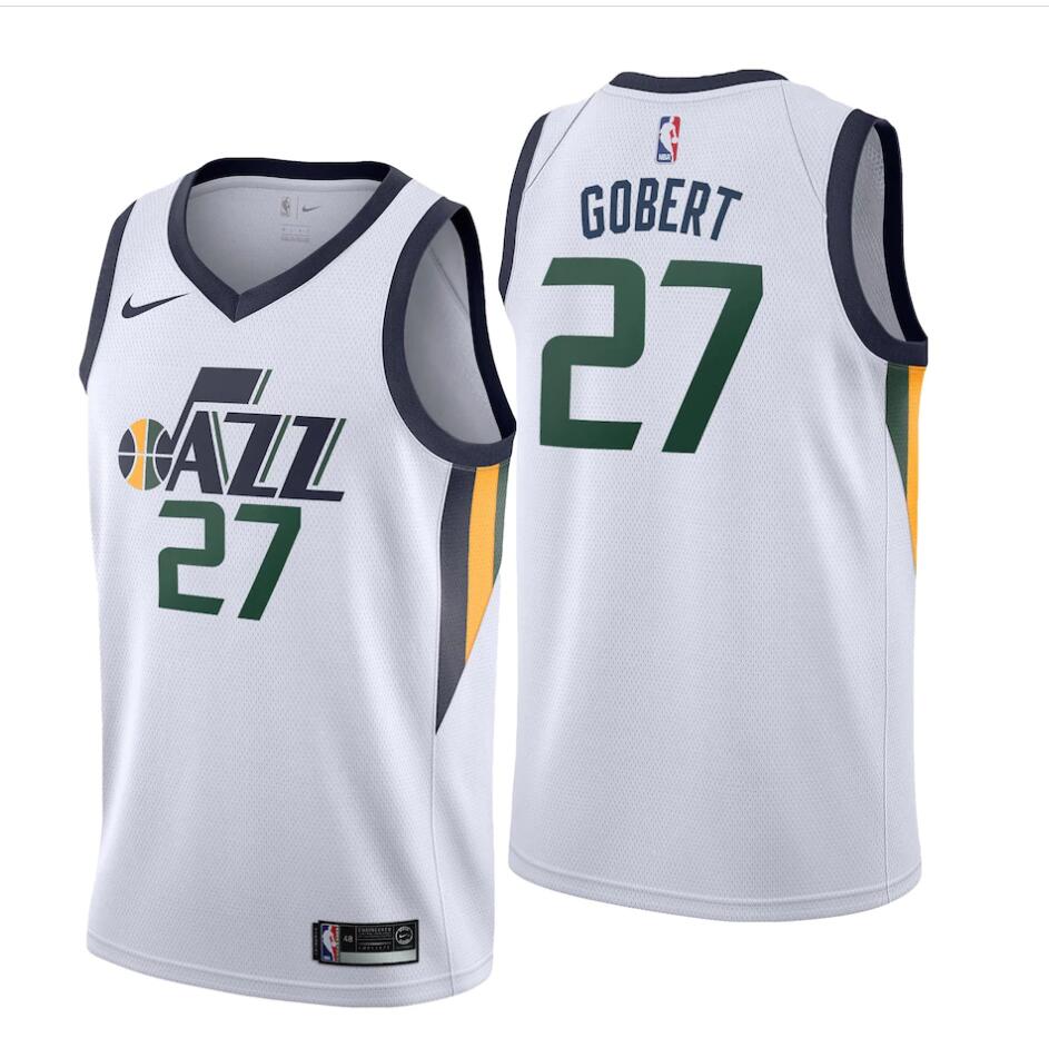 Mens Utah Jazz #27 Rudy Gobert Nike White Stitched NBA Association Edition Jersey