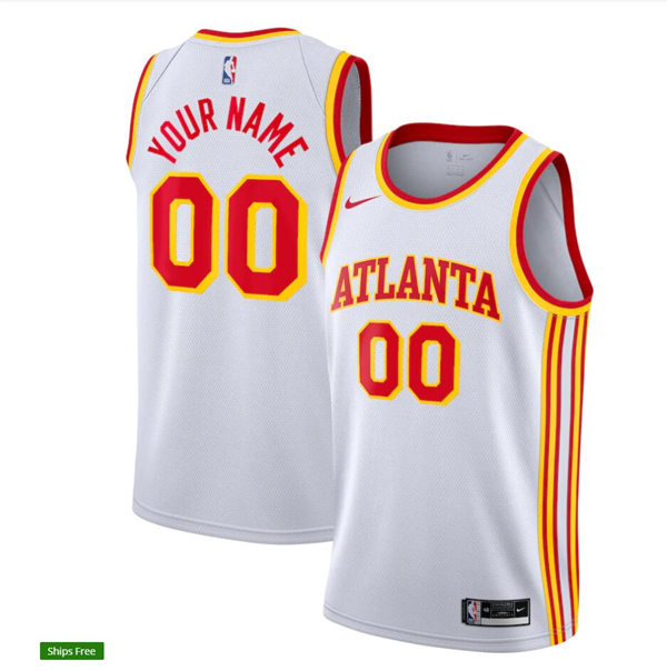 Mens Atlanta Hawks Custom Nike Association Edition Swingman Jersey