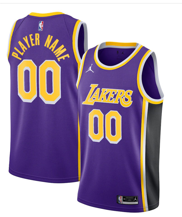 Mens Los Angeles Lakers Custom Jordan Brand Purple 2020-21 Statement Edition Swingman Jersey