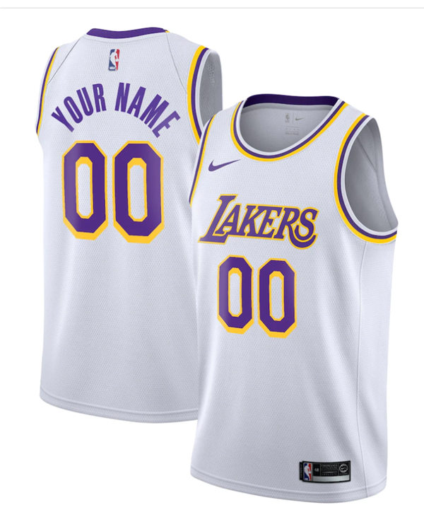 Mens Los Angeles Lakers Custom Nike Association Edition Swingman Jersey  