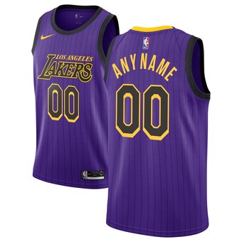 Mens Los Angeles Lakers Custom Nike Purple 2018-19 Swingman City Edition Jersey