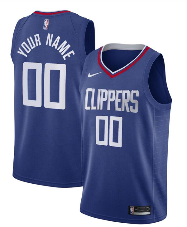 Mens LA Clippers Custom Nike Blue Icon Edition  Swingman NBA Jersey