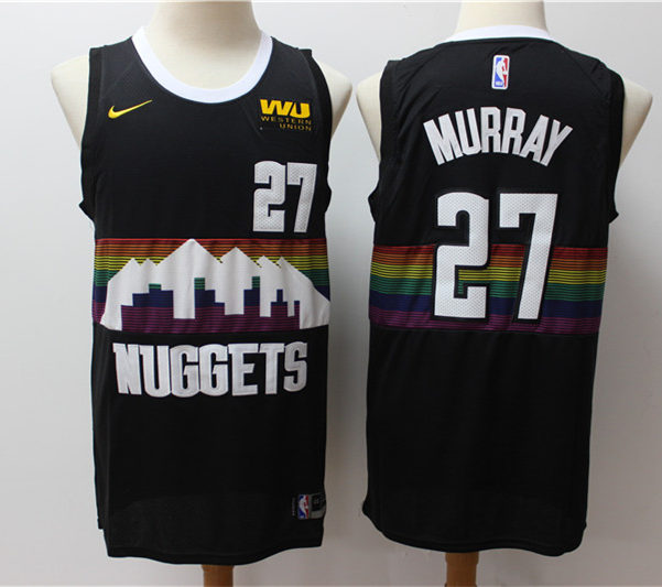 Mens Denver Nuggets #27 Jamal Murray 2019-20 Black Nike City Edition Swingman Jersey