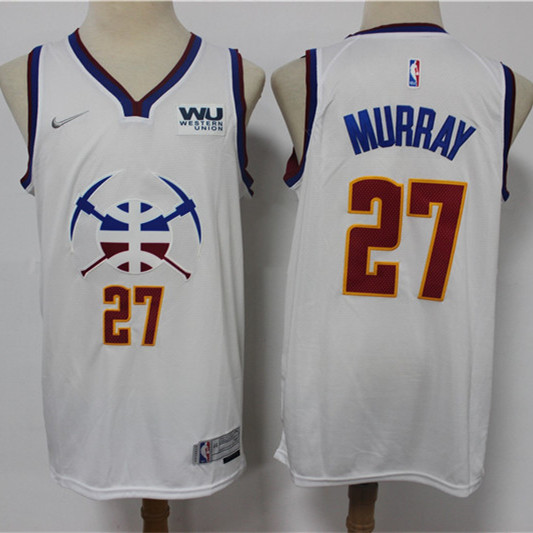 Mens Denver Nuggets #27 Jamal Murray Nike White Earned Edition Swingman Jersey