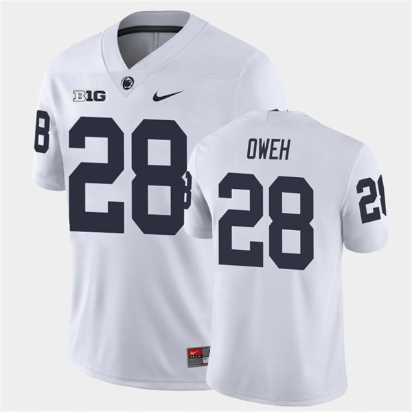 Men's Penn State Nittany Lions #28 Odafe Oweh Nike White with Name College Football Jersey   