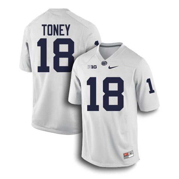 Men's Penn State Nittany Lions #18 Shaka Toney Nike White with Name College Football Jersey 