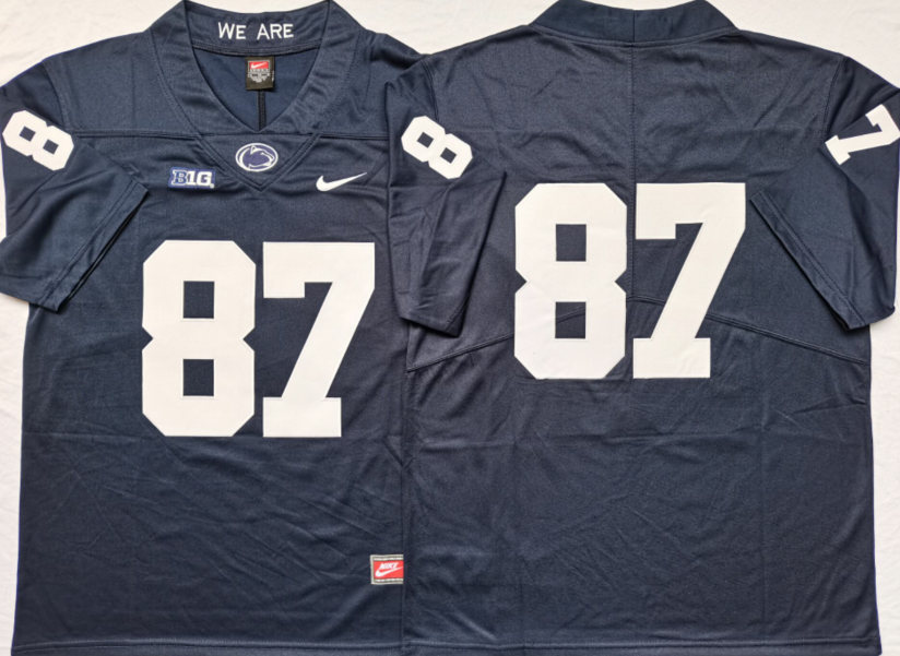 Men's Penn State Nittany Lions #87 Pat Freiermuth Nike Navy College Game Football Jersey 