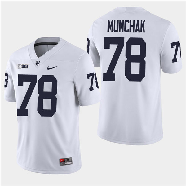 Men's Penn State Nittany Lions Retired Player #78 Mike munchak Nike White with Name College Football Jersey 