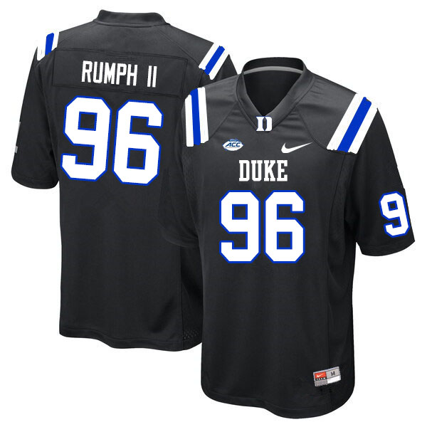 Mens Duke Blue Devils #96 Chris Rumph II Nike Black College Football Game Jersey