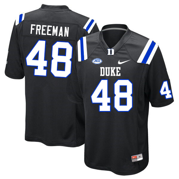 Mens Duke Blue Devils #48 Tre Freeman  Nike Black College Football Game Jersey