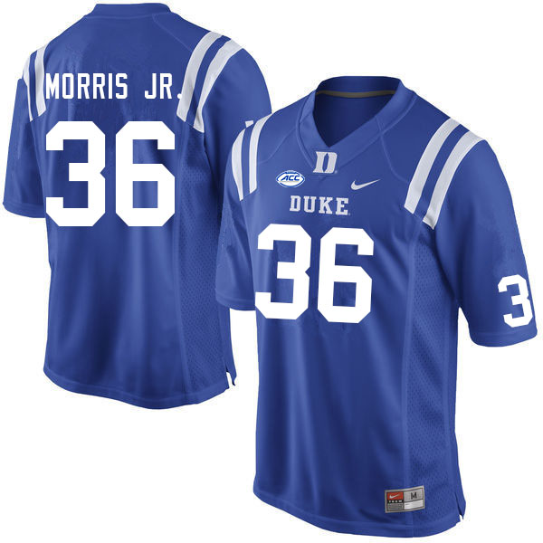 Mens Duke Blue Devils #36 Nick Morris Jr. Nike Royal College Football Jersey
