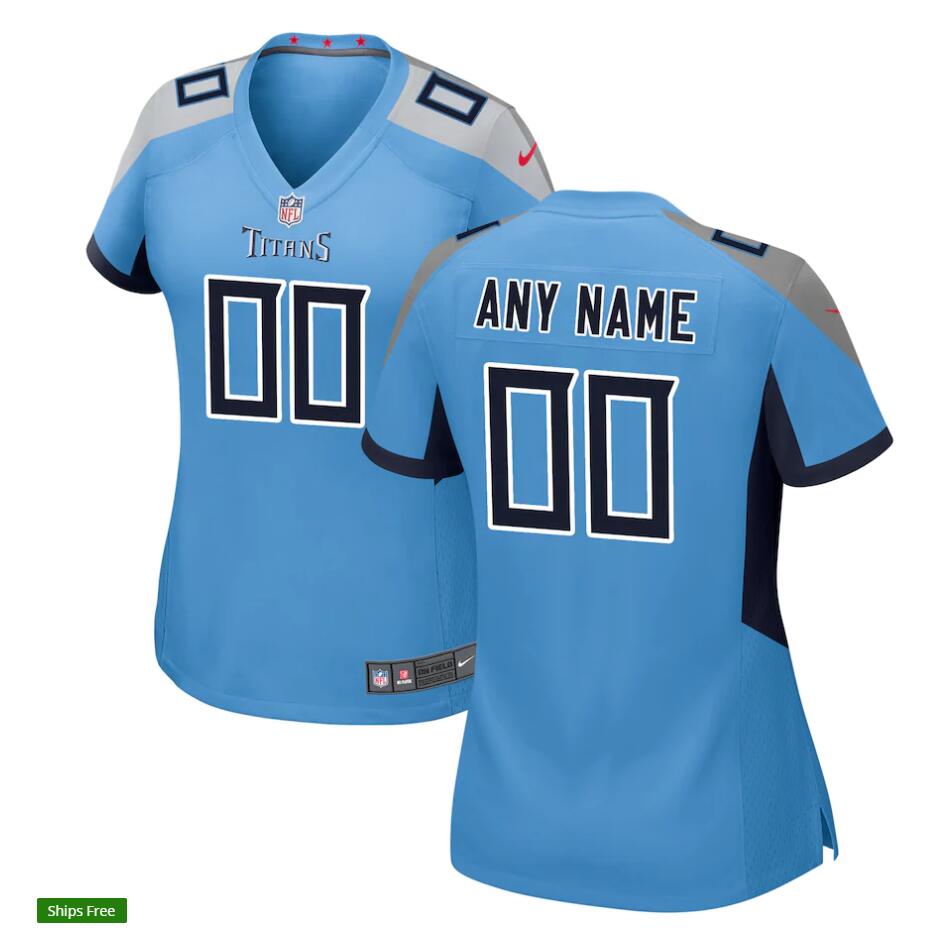 Women's Tennessee Titans Custom  Nike Light Blue Alternate Vapor Limited Jersey