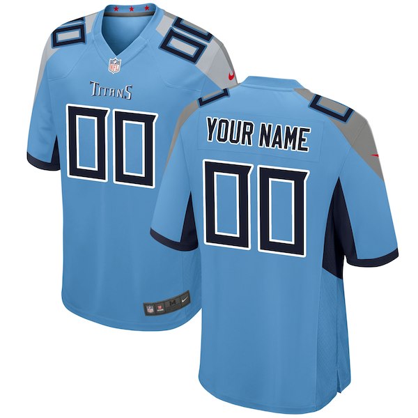 Men's Tennessee Titans Custom  Nike Light Blue Alternate Vapor Limited Jersey