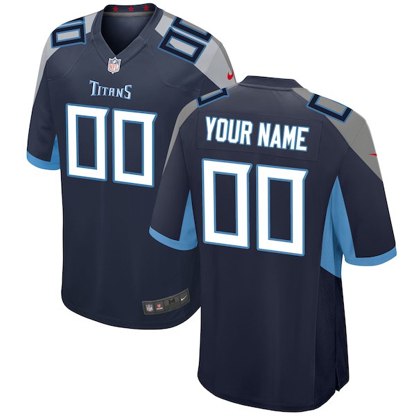 Men's Tennessee Titans Custom Nike Navy Stitched Vapor Limited Jersey