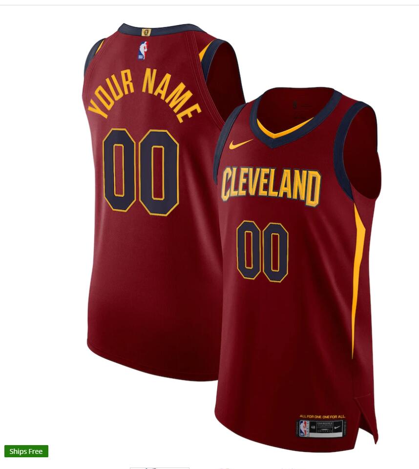 Men's Youth Cleveland Cavaliers Custom Nike Maroon Icon Edition Jersey