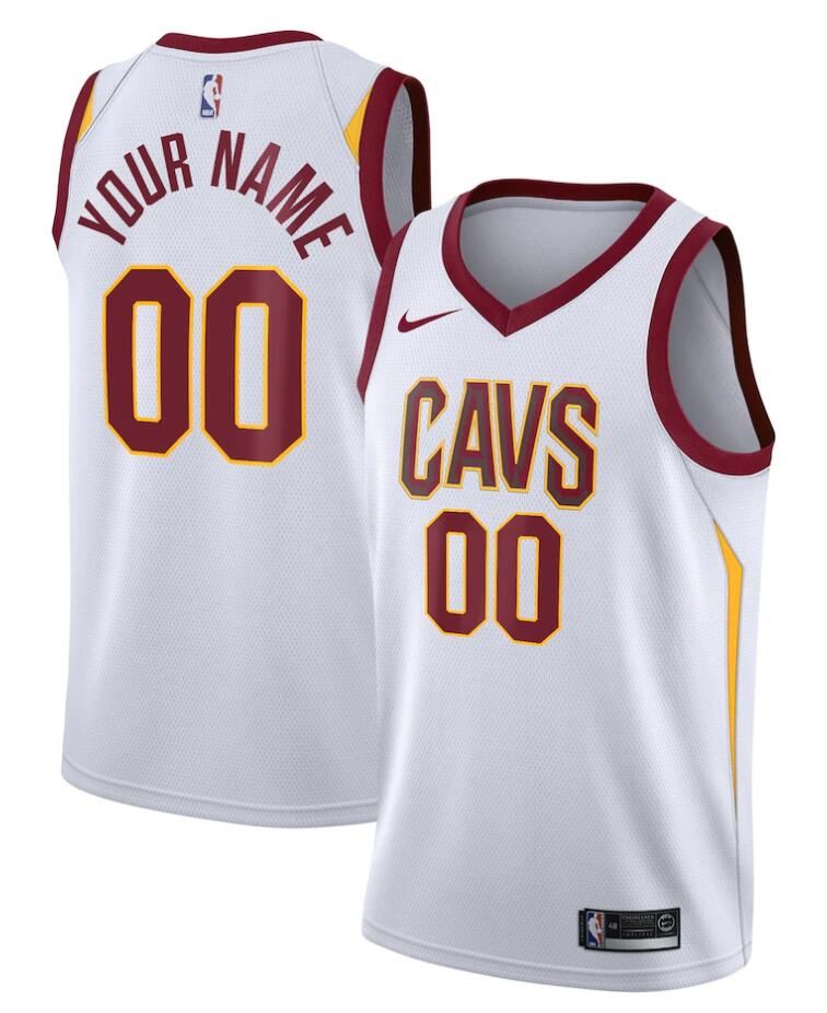 Mens Youth Cleveland Cavaliers Custom Nike White Association Edition Jersey