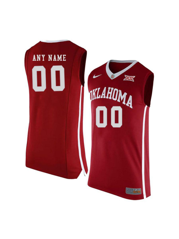 Youth Oklahoma Sooners Custom Crimson Jordan College Football Jersey