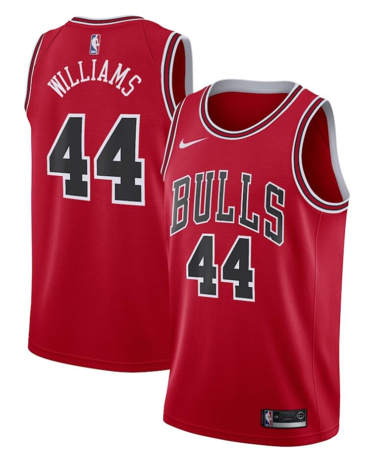 Mens Chicago Bulls #44 Patrick Williams Red Nike Icon Swingman Jersey