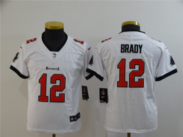 Youth Tampa Bay Buccaneers #12 Tom Brady Nike White Game Jersey