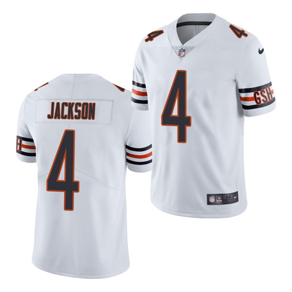 Men's Chicago Bears #4 Eddie Jackson Nike White Vapor Limited Jersey