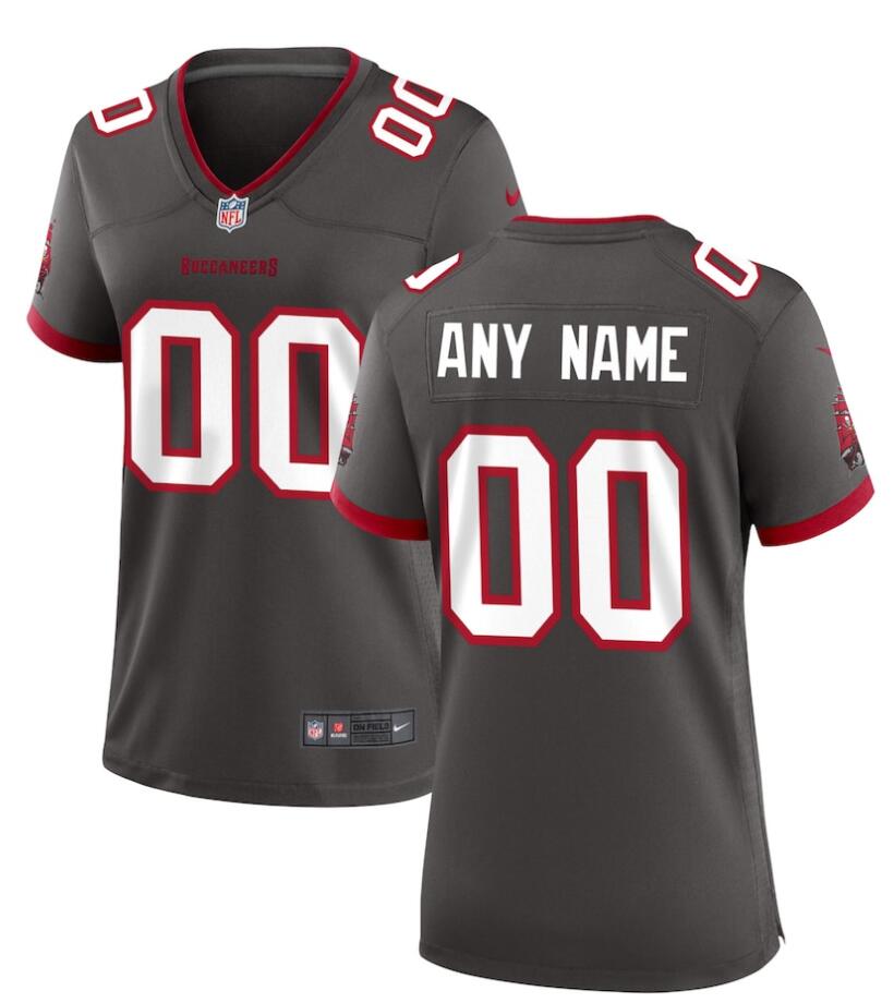 Womens Tampa Bay Buccaneers Custom Nike Pewter Alternate Vapor Limited Jersey