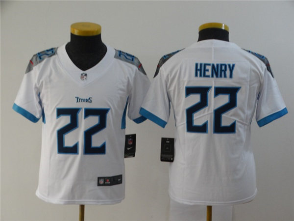 Youth Tennessee Titans #22 Derrick Henry Stitched Nike White Jersey