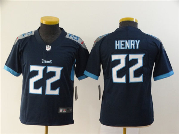 Youth Tennessee Titans #22 Derrick Henry Stitched Nike Navy Jersey