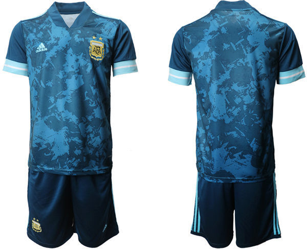 Mens Argentina National Team 2021 Away Navy Custom Soccer Jersey Suit