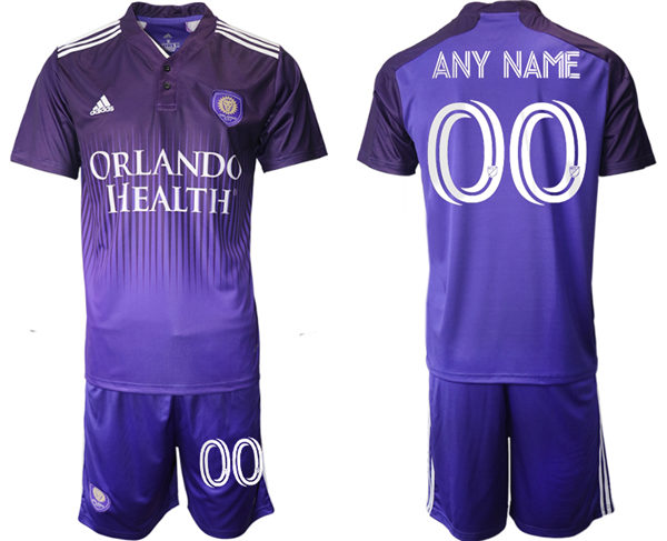 Mens Orlando City 2021 Purple Home Custom Soccer Jersey kit