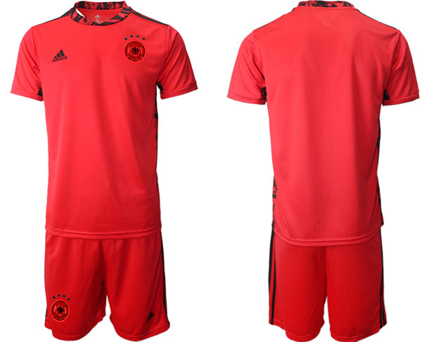Mens Germany National Team 2021 Red goalkeeper Soccer Jersey Suit