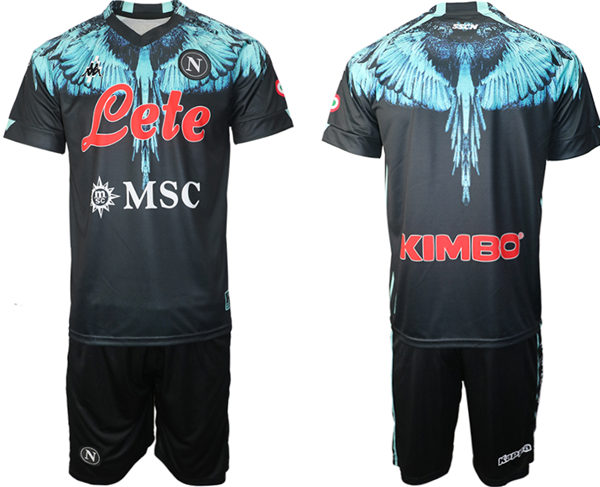 Mens Napoli Kappa x Marcelo Burlon Soccer Jersey kit