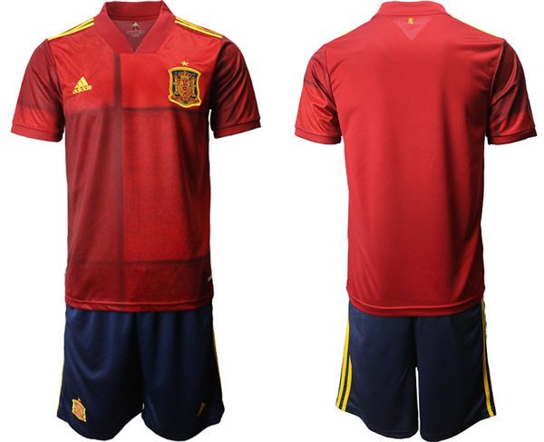 Mens Spain National Team 2020/21 Red Soccer Jersey Suit