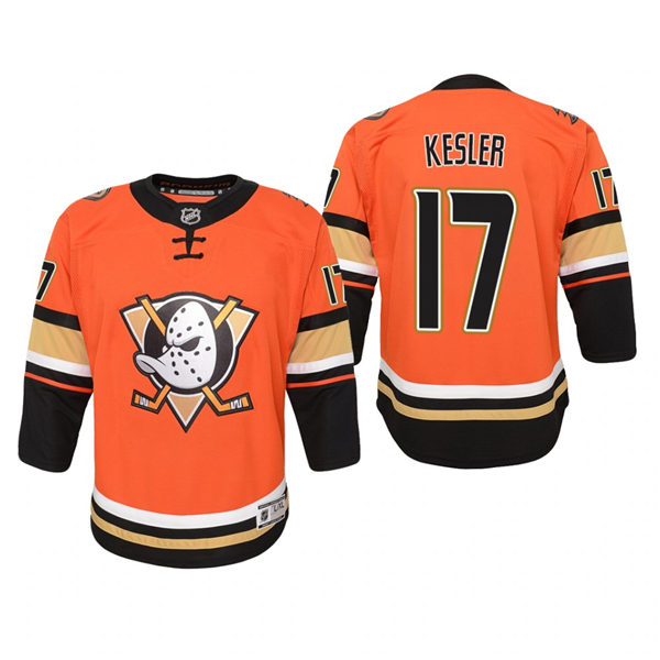 Youth Anaheim Ducks #17 Ryan Kesler  Adidas Orange Alternate  Jersey