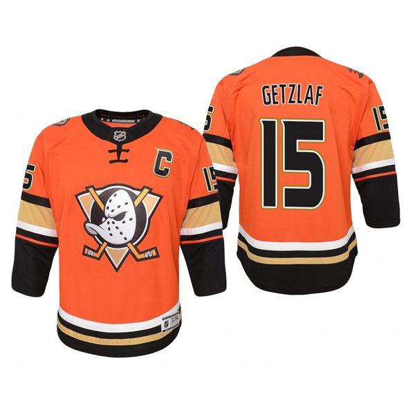 Youth Anaheim Ducks #15 Ryan Getzlaf  Adidas Orange Alternate  Jersey