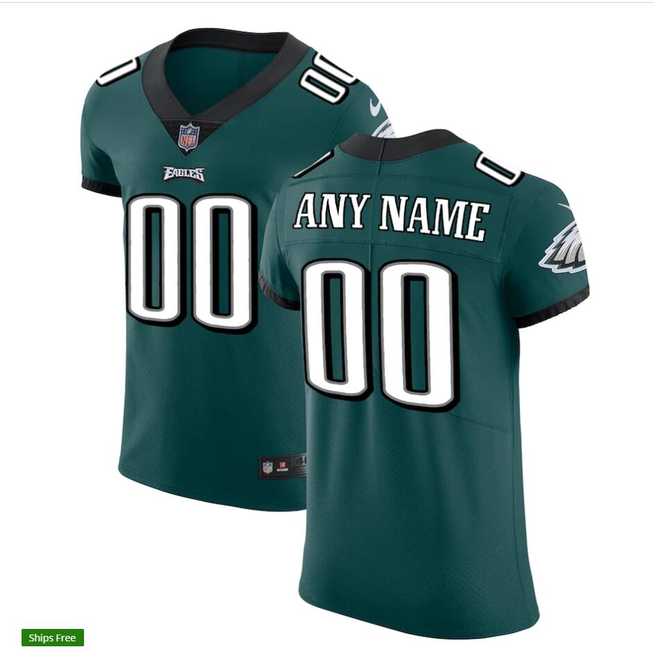 Men's Philadelphia Eagles Custom Stitched Nike Midnight Green Vapor Untouchable Limited Jersey