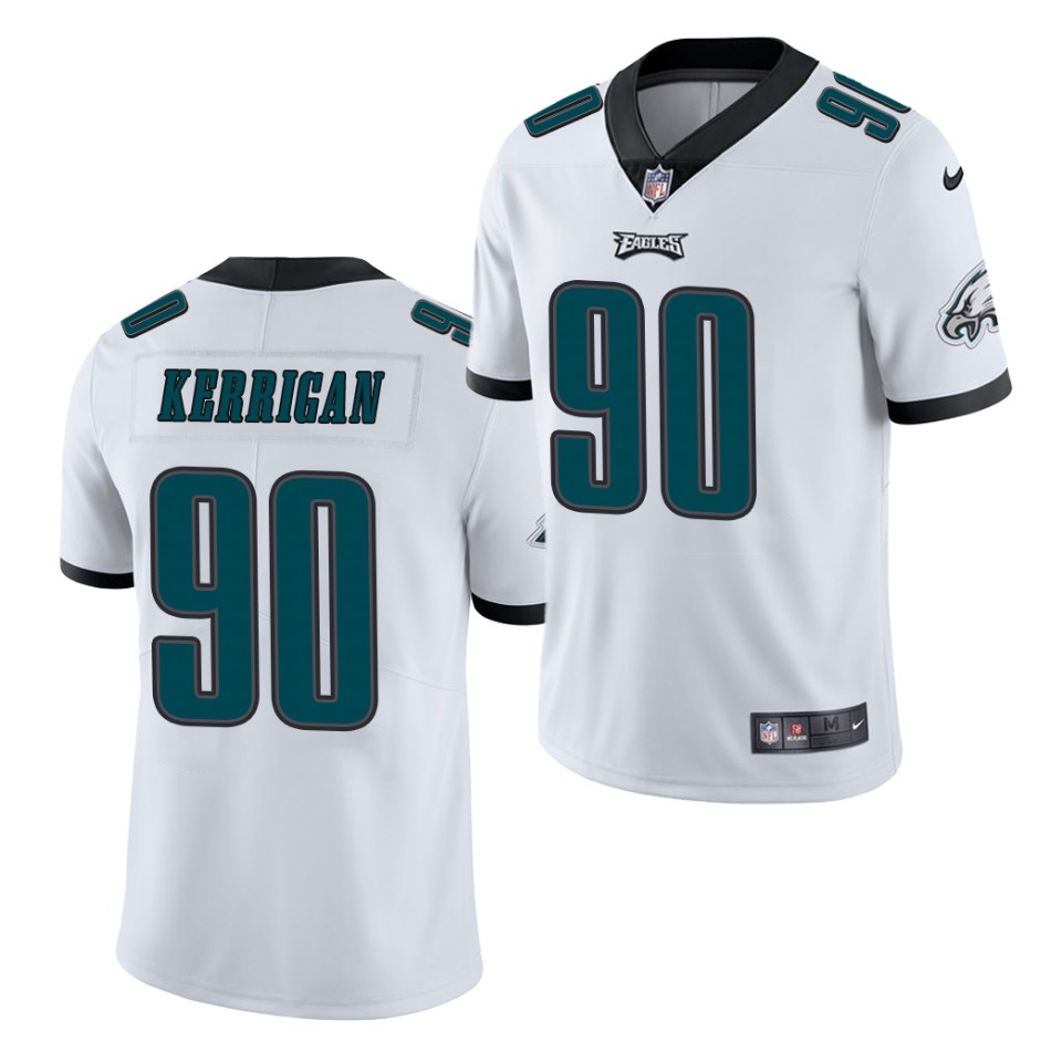 Mens Philadelphia Eagles #90 Ryan Kerrigan Nike White Vapor Limited Jersey