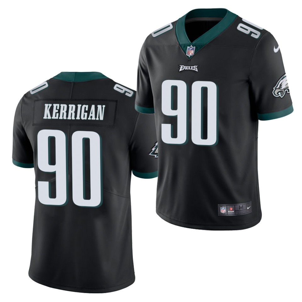 Mens Philadelphia Eagles #90 Ryan Kerrigan Nike Black Vapor Limited Jersey