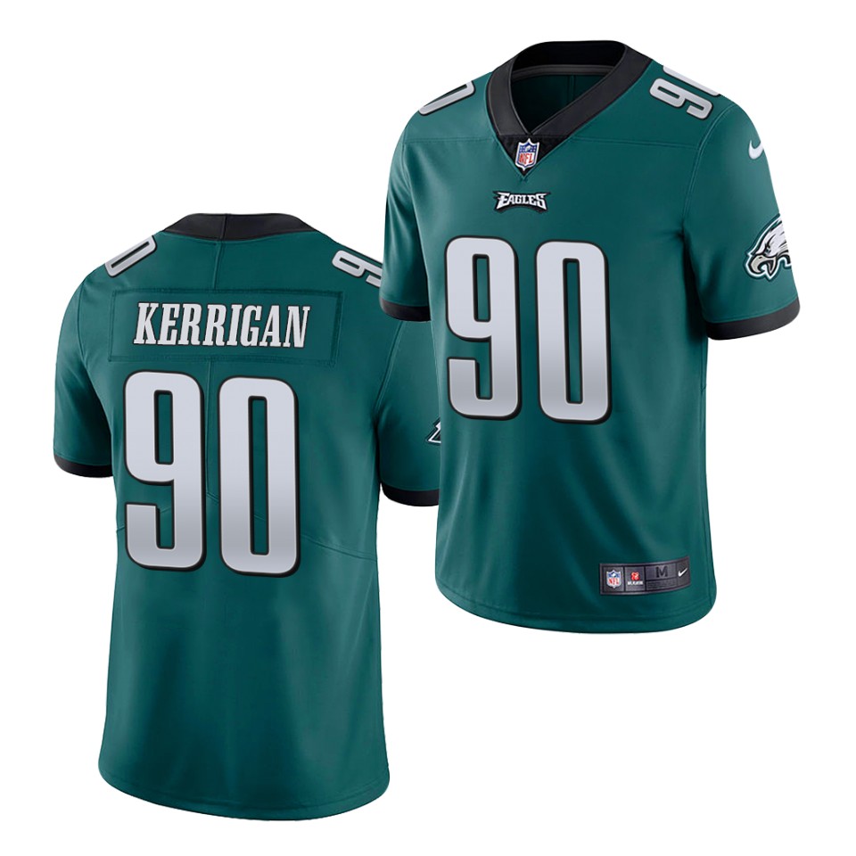 Mens Philadelphia Eagles #90 Ryan Kerrigan Nike Midnight Green Vapor Limited Jersey