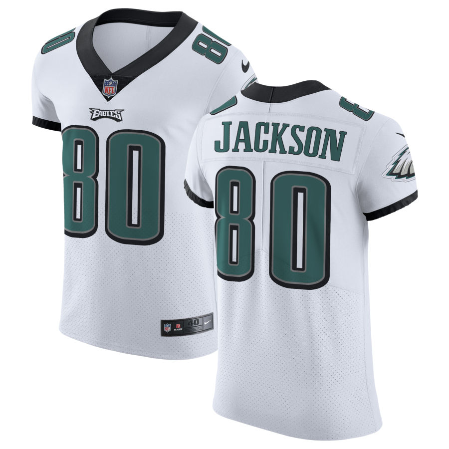 Mens Philadelphia Eagles #80 Tyree Jackson Nike White Vapor Limited Jersey