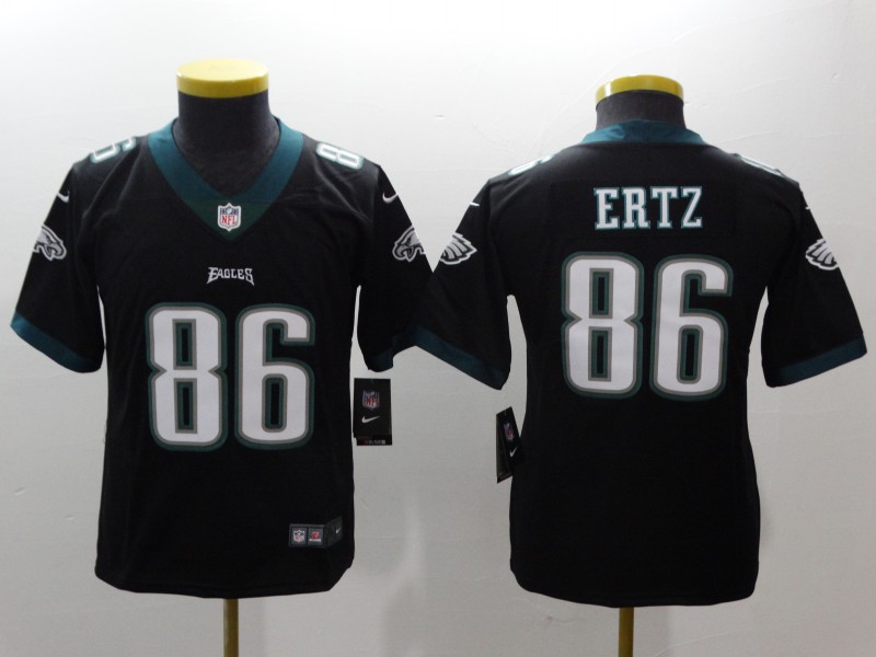 Youth Philadelphia Eagles #86 Zach Ertz Nike Black Game Jersey