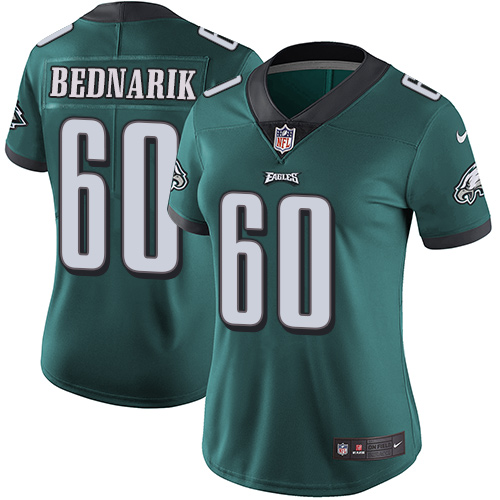 Women's Philadelphia Eagles Retired Player #60 Chuck Bednarik Nike Midnight Green Team Color NFL Jersey