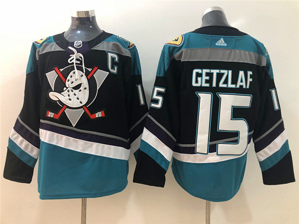 Mens Anaheim Ducks #15 Ryan Getzlaf Adidas 2019 Alternate Black Bargain Jersey