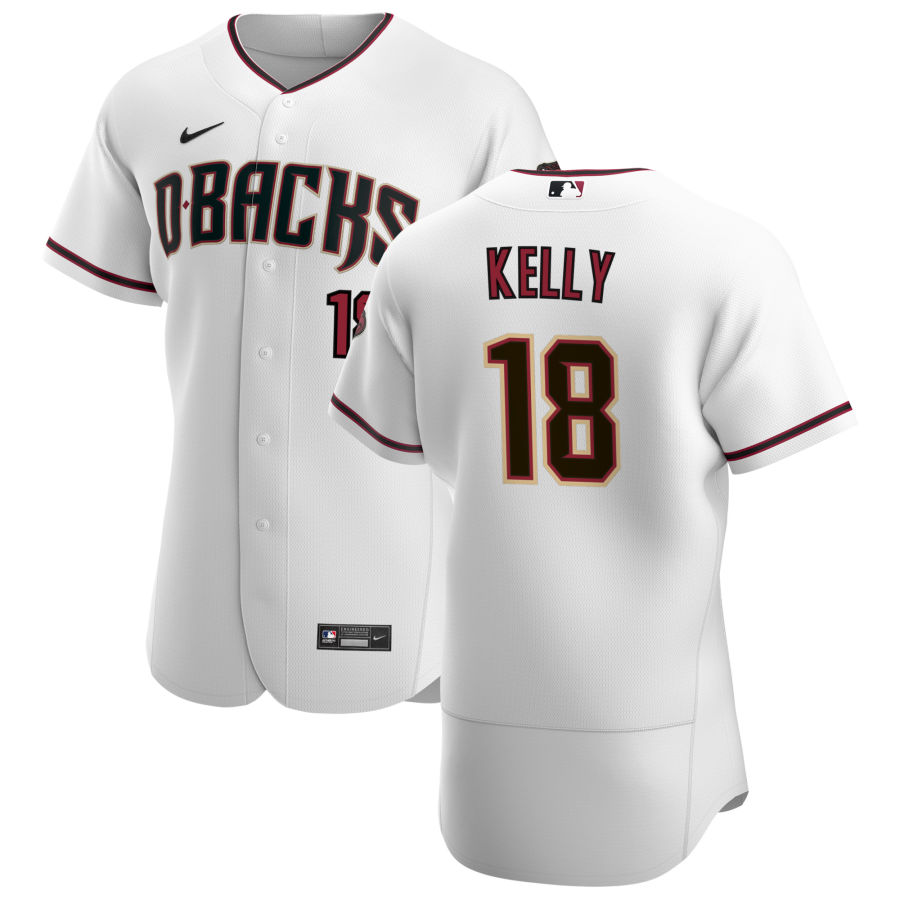 Mens Arizona Diamondbacks #18 Carson Kelly Nike Home White FlexBase Jersey