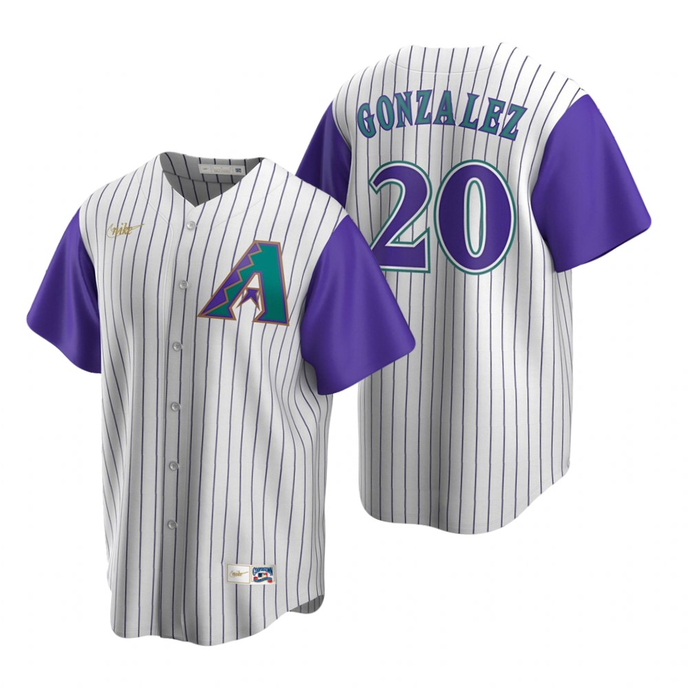 Womens Arizona Diamondbacks #20 Luis Gonzalez Nike Cream Cooperstown Collection Jersey