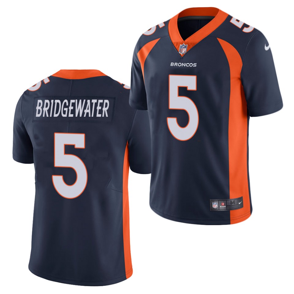 Men's Denver Broncos #5 Teddy Bridgewater Navy Nike NFL Vapor Untouchable Limited Jersey