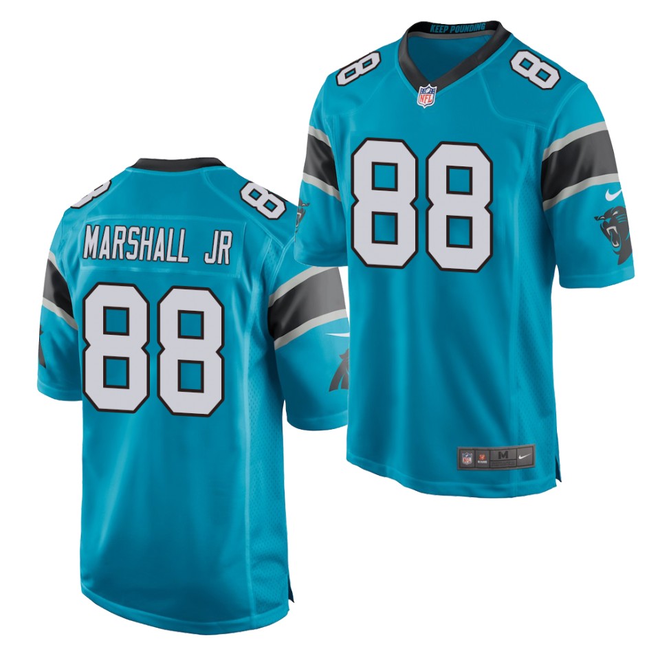 Mens Carolina Panthers #88 Terrace Marshall Jr. Blue Nike Vapor Untouchable Limited Jersey