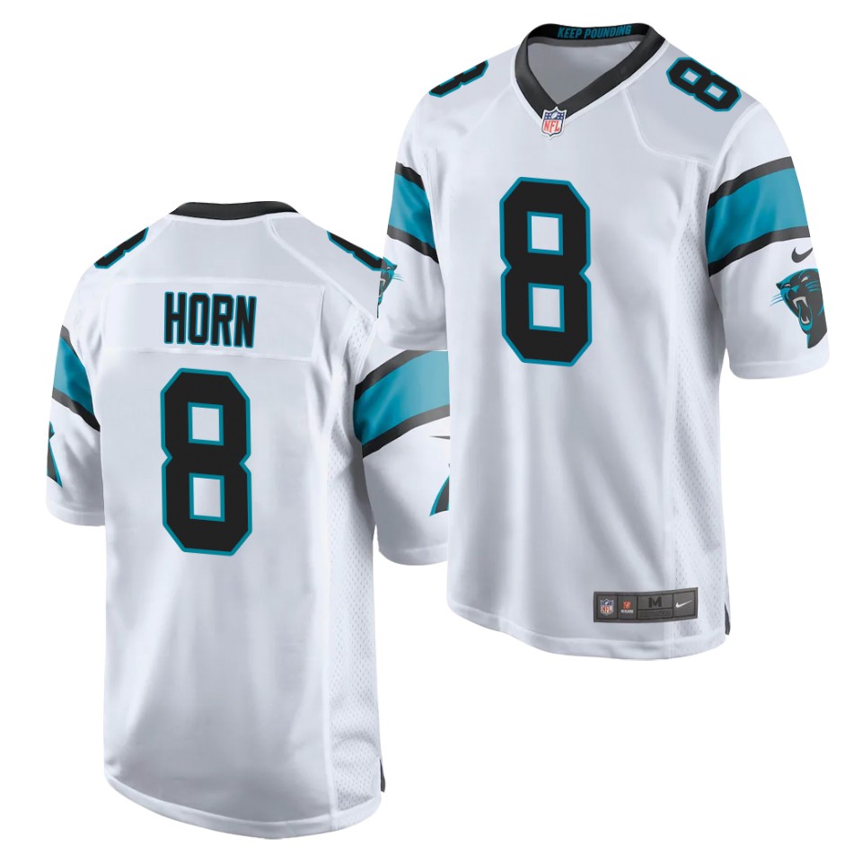 Men's Carolina Panthers #8 Jaycee Horn  White Nike NFL Vapor Untouchable Limited Jersey